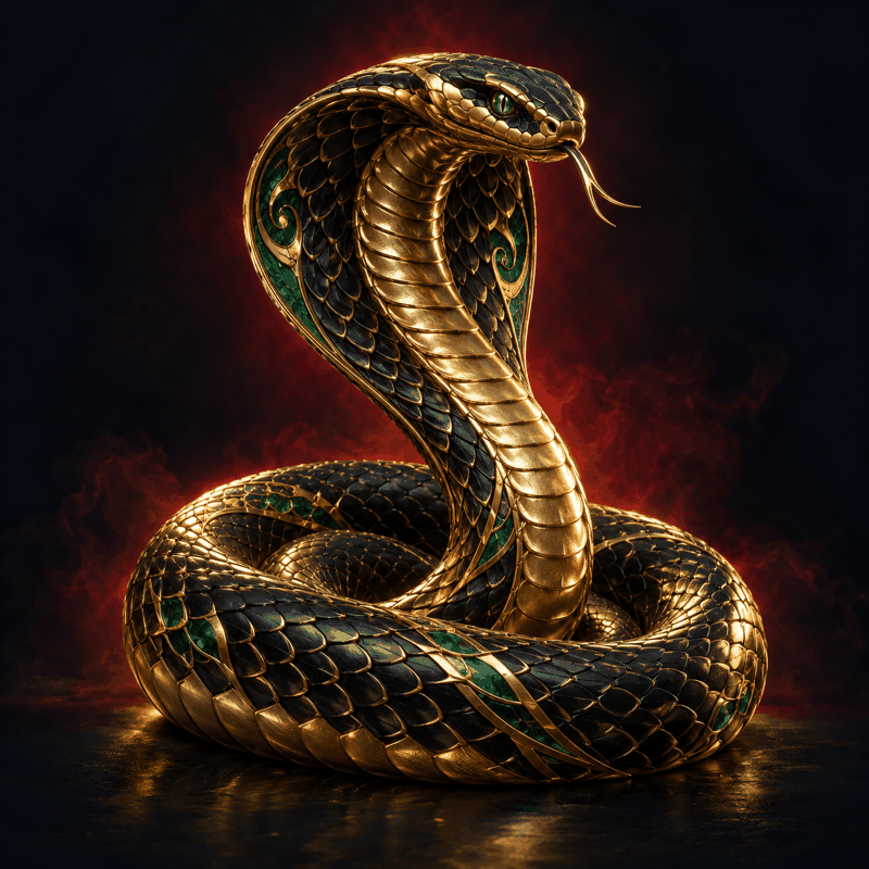Ilustração conceitual de um serpente para o tema Fortune Snake