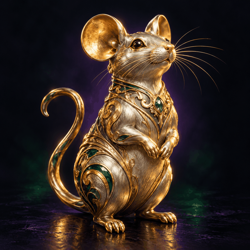 Ilustração conceitual de um rato para o tema Fortune Mouse