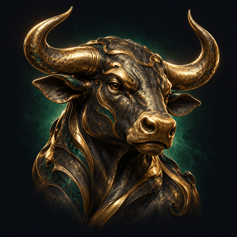 Ilustração conceitual de um boi para o tema Fortune Ox